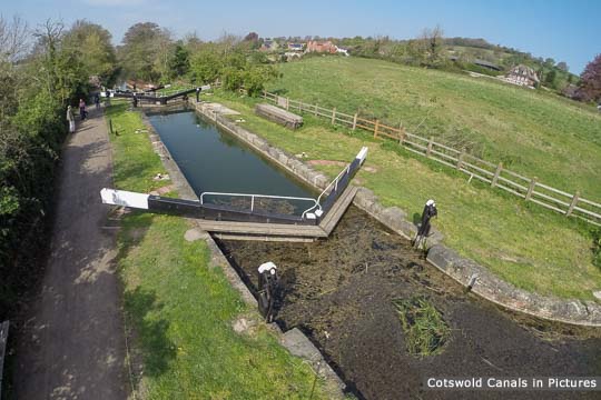 Ryeford Double Lock - view towards Stonehouse