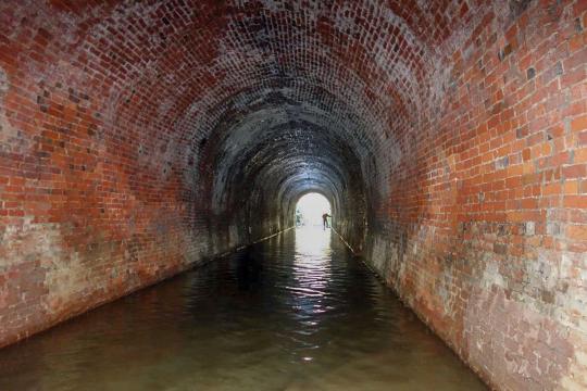 Sapperton Canal Tunnel - looking out through Daneway Portal