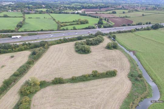 M5 and River Frome. New canal will share river bridge