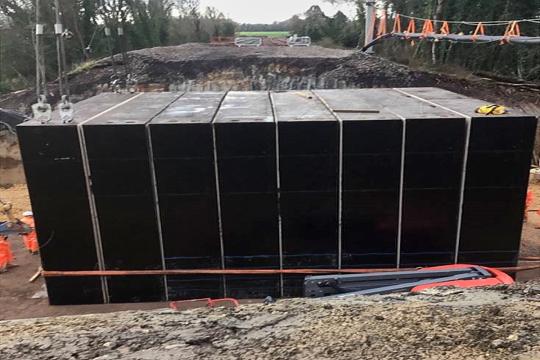 All eight culvert sections in place. (Courtesy Network Rail)